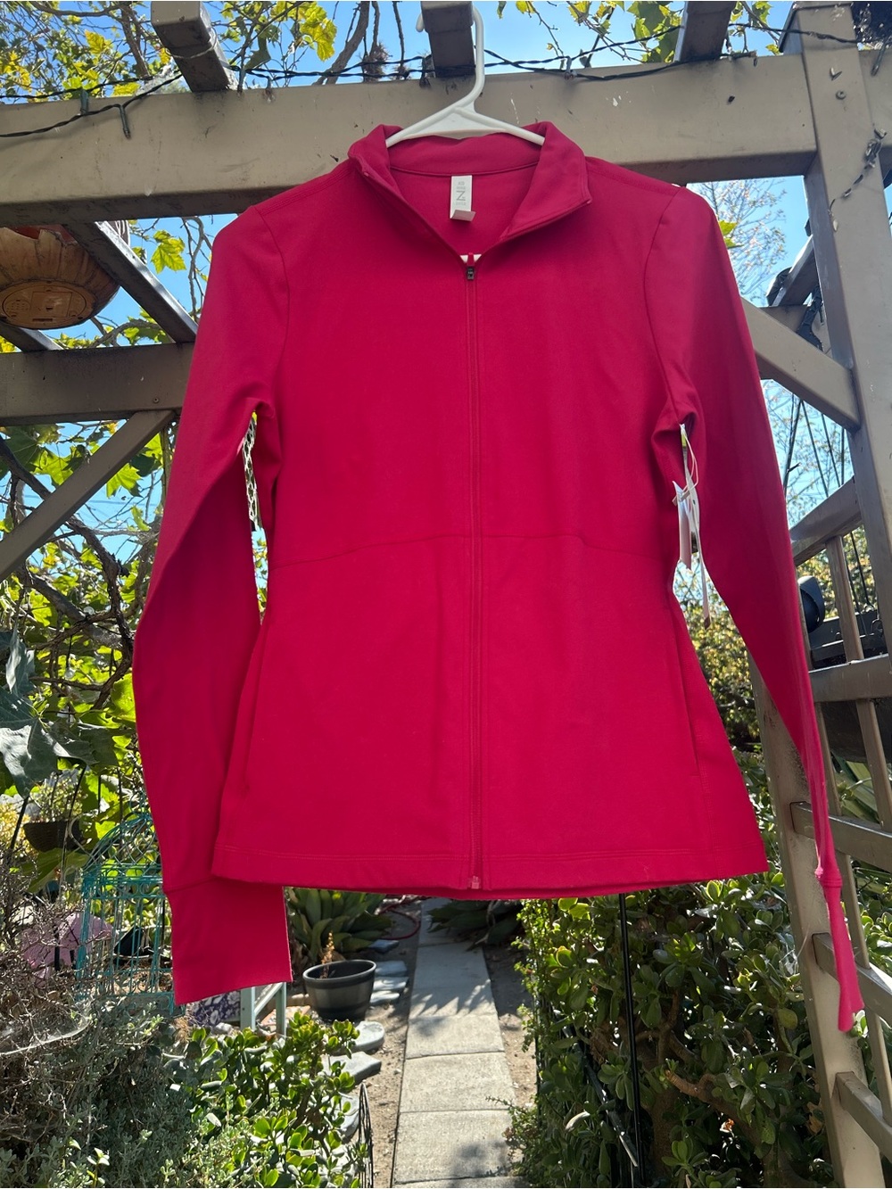 Z by Zelle Bright Pink Full-Zip Jacket Moisture Wicking Nordstrom XS